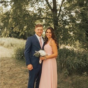 Weddington way blush pink bridesmaid dress